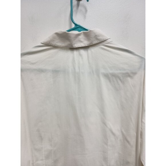 Lafayette 148 Womens Shirt Size 12 White Long Sleeve Minimalist Capsule Carrier - Picture 10 of 10
